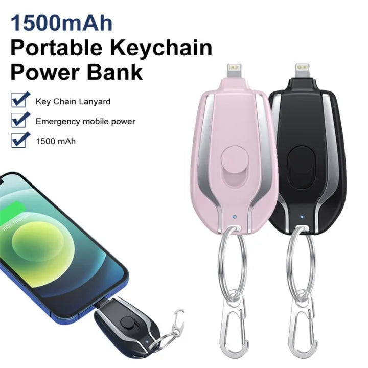 Emergency Portable Key Chain Charger 1500 mah